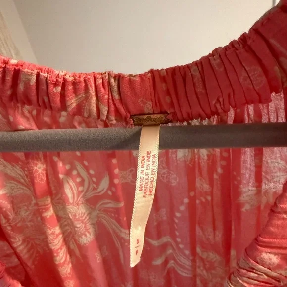 Free People Pink Floral Long Sleeve Dress - Picture 2 of 4